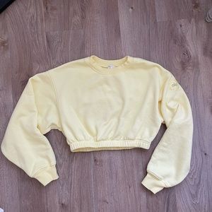 ALO Devotion Crew Neck Pullover buttercup